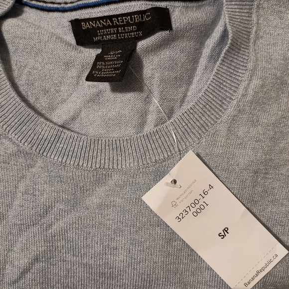 🆕🎁💎 Banana Republic Luxury Blend Sweater Blue S - Picture 4 of 10